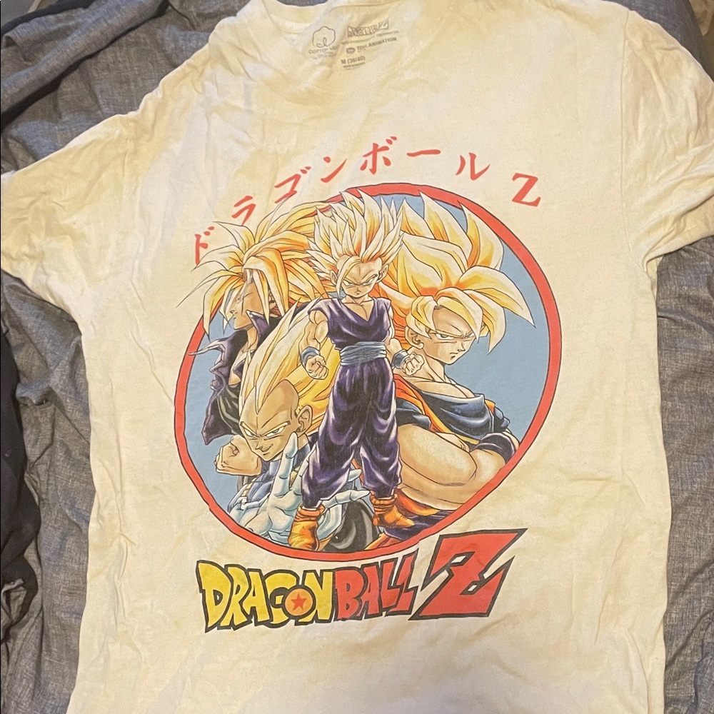 Dragon Ball Z Graphic Tee - White with Multicolor Print